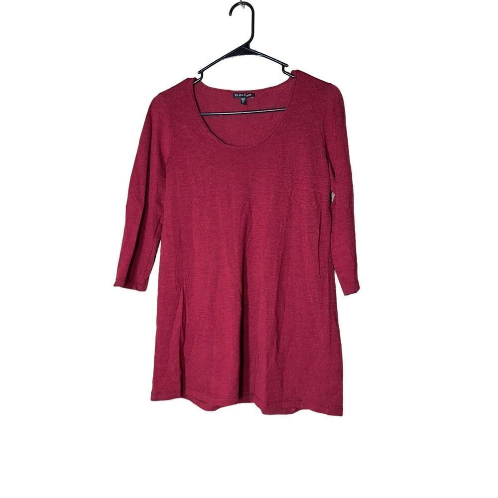 Eileen Fisher‎ Burgundy Tunic Top Size XS